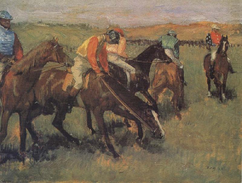 Before the race, Edgar Degas